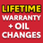 Lifetime Warranty & Oil Changes